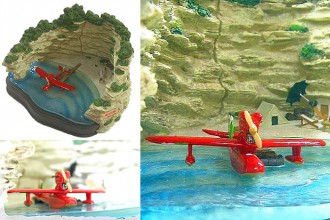 紅の豚』グッズから、「ライトアップサウンドジオラマ ポルコのアジト