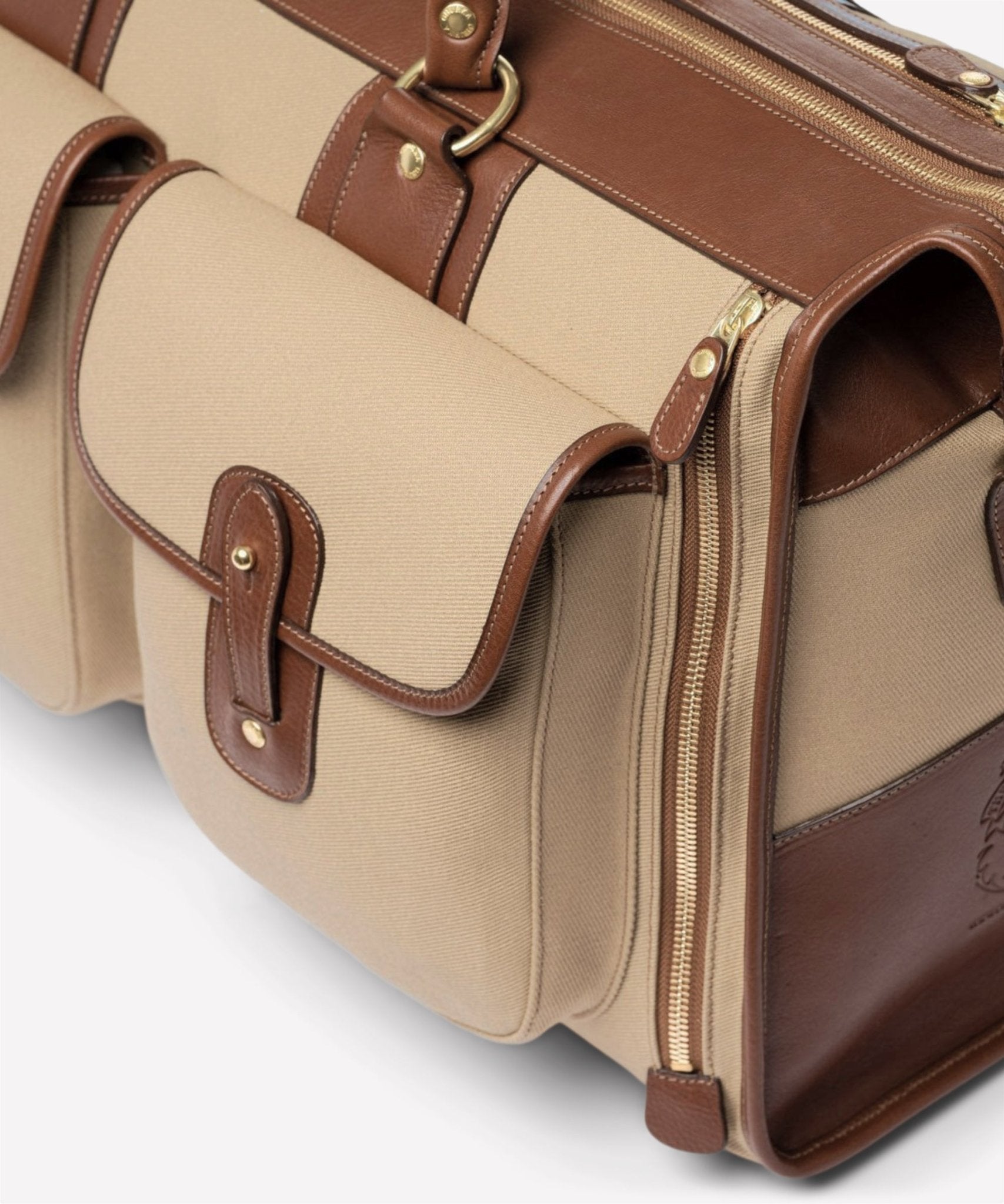 Express No. 2 | Khaki Twill - Vintage Chestnut Duffle Bag | Ghurka