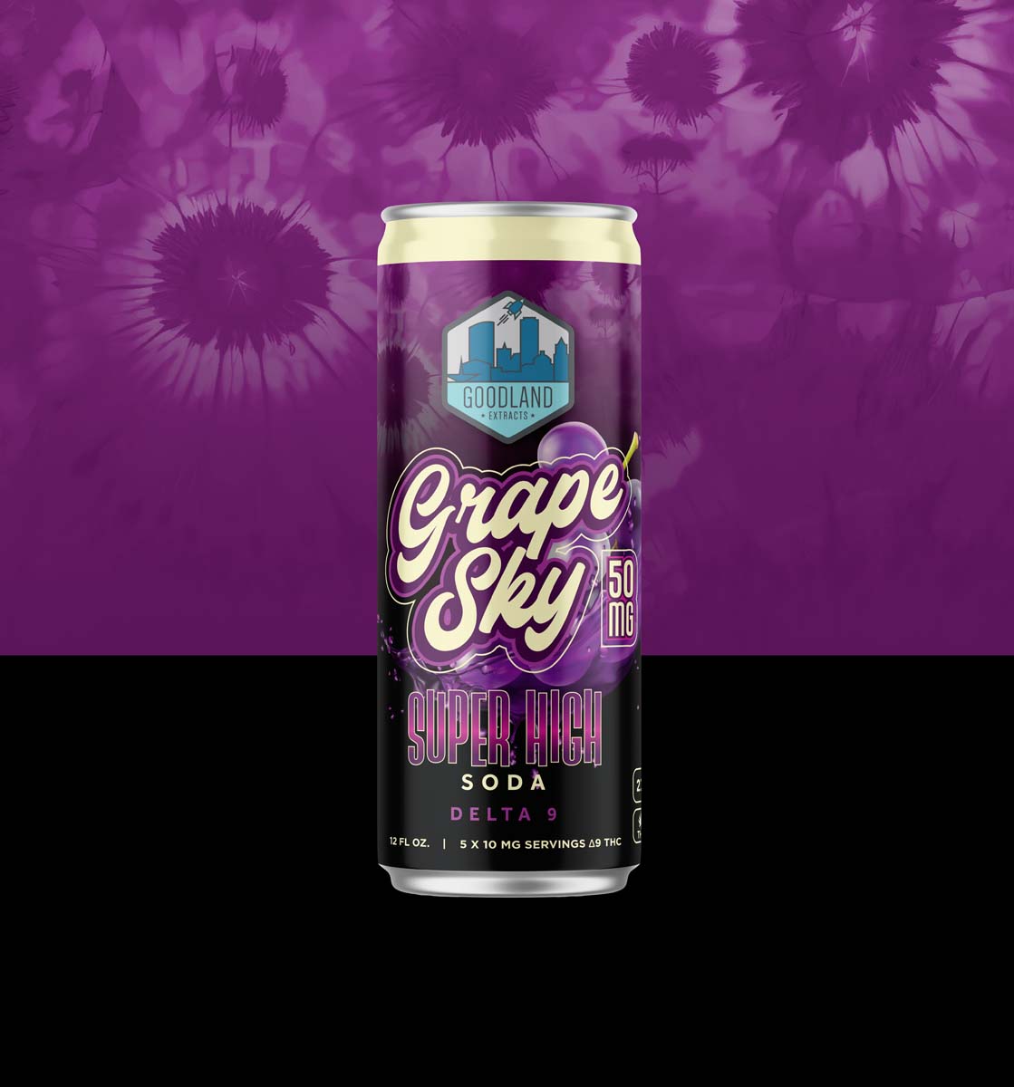 Delta 9 Grape Sky Super High Soda - Goodland Extracts