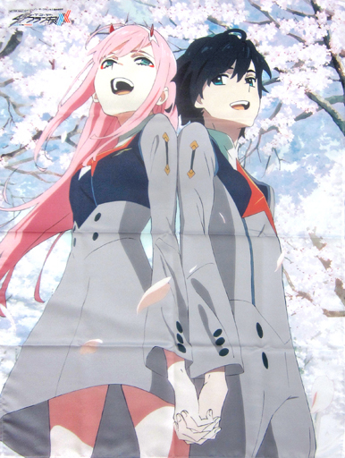 Hiro (Code:016) & Zero Two - Poster - DARLING in the FRANXX (描き