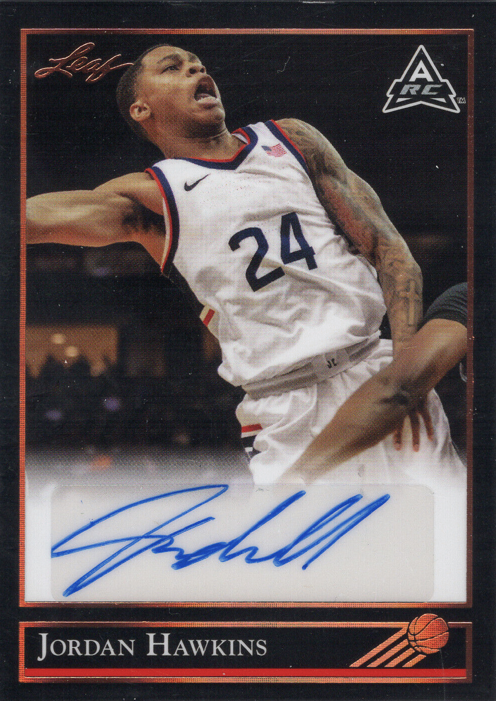 Jordan Hawkins 他 leaf NBA auto 自筆 /7シリ Jordan Hawkins 他 leaf