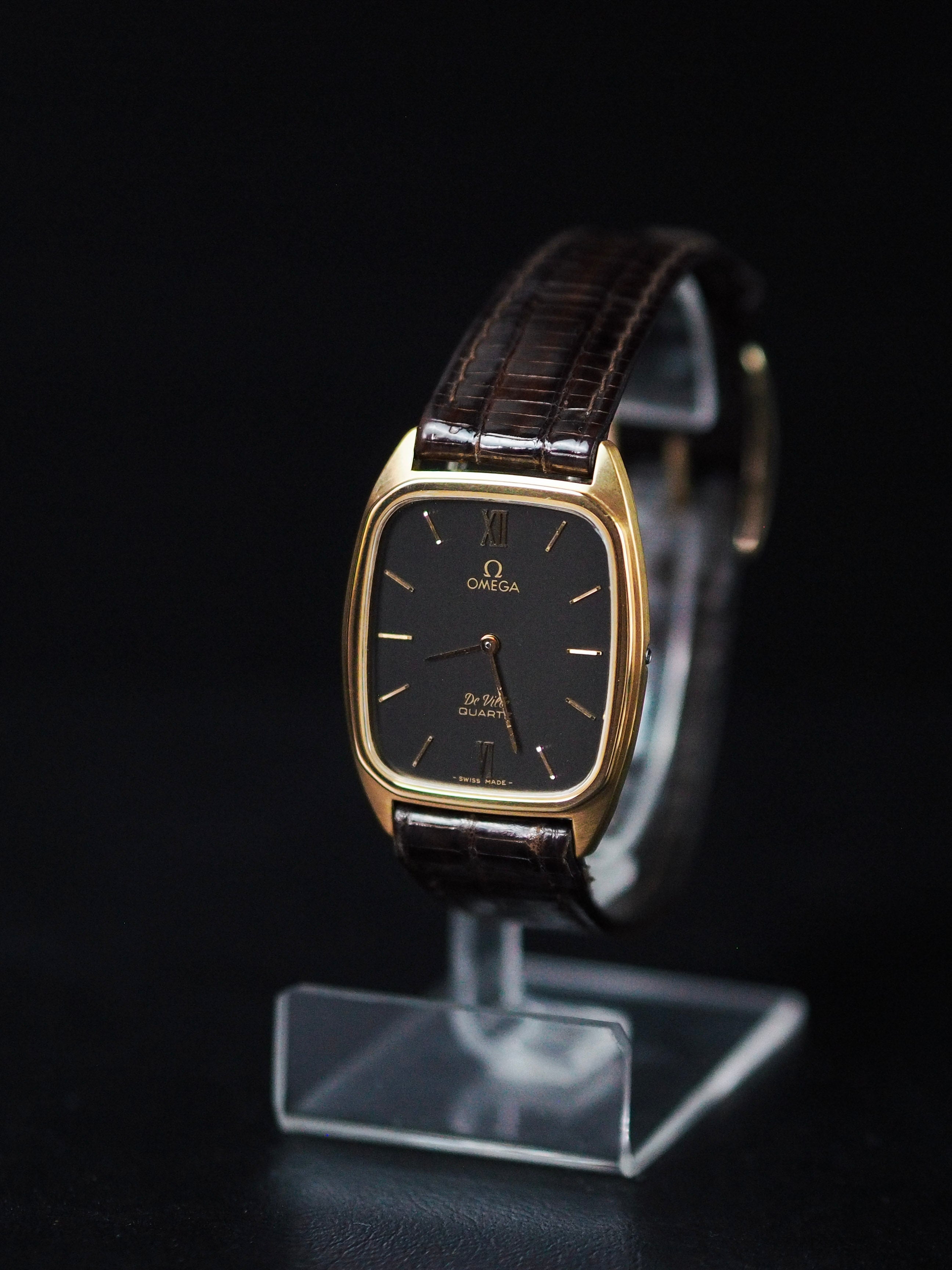 Omega De Ville Quartz 1365 Tank GP Dark Grey Dial