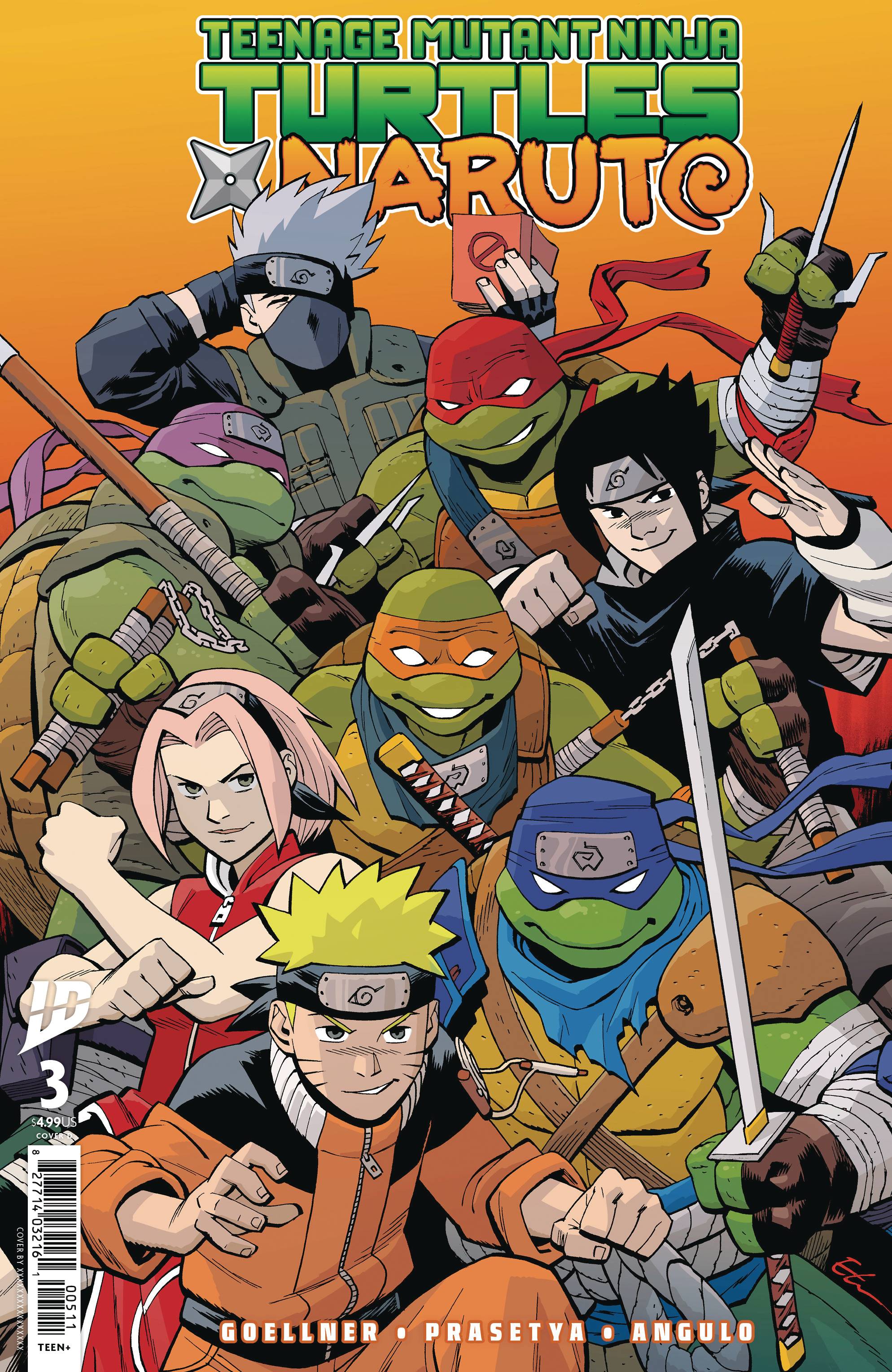 Teenage Mutant Ninja Turtles X Naruto #3 A1 Cover Set Of 8 1:25 1