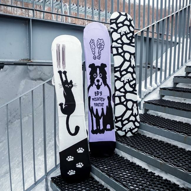 エビス eb's ニットカバー KNIT COVER KURONEKO 25-26 スノーボード