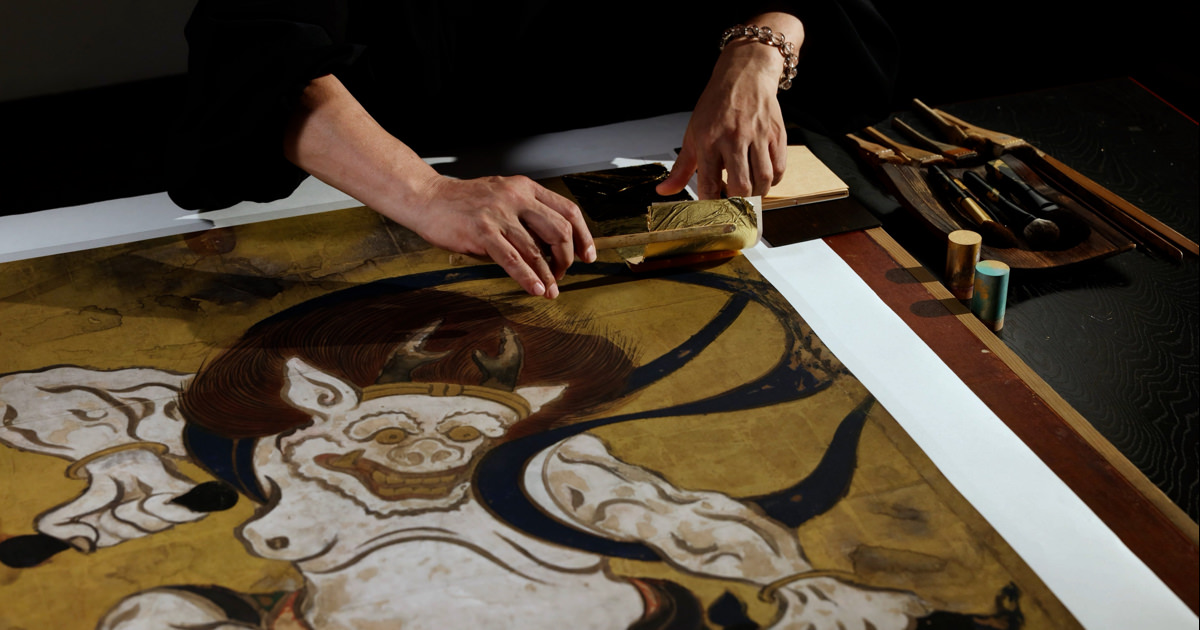 群鶴図屏風｜作品紹介｜キヤノン 綴プロジェクト｜キヤノングローバル