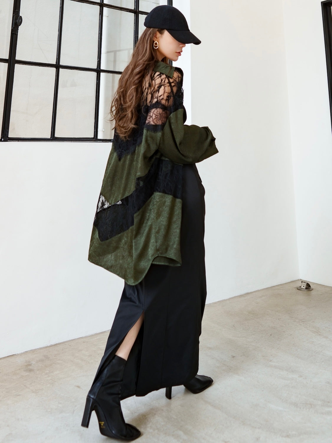 Eco-leather スクエア ショートブーツ