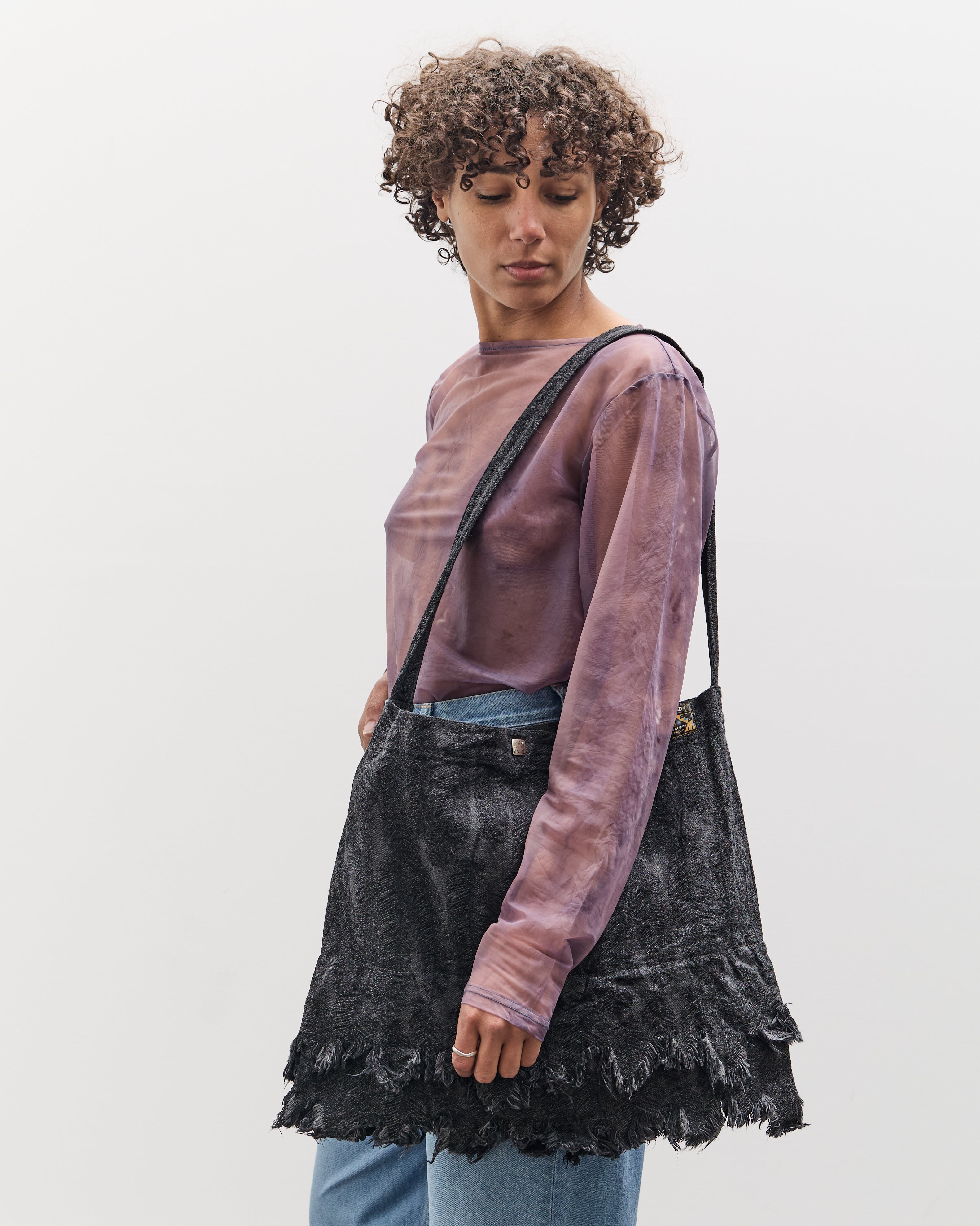 Kapital 12oz MAGPIE Denim MEDICINE Bag (L), BLKxBLK – Glasswing