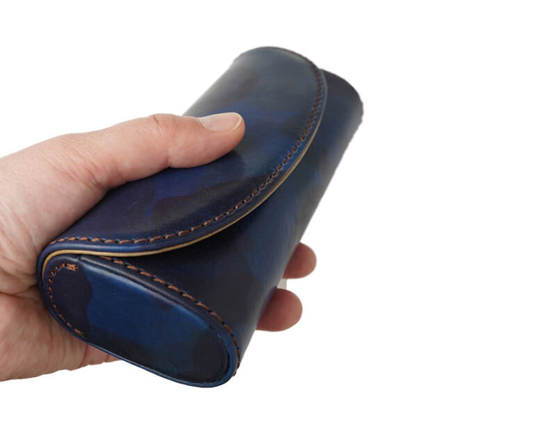 イタリアンレザー☆迷彩柄】メガネケース ハード 本革 EV-282 DUCT