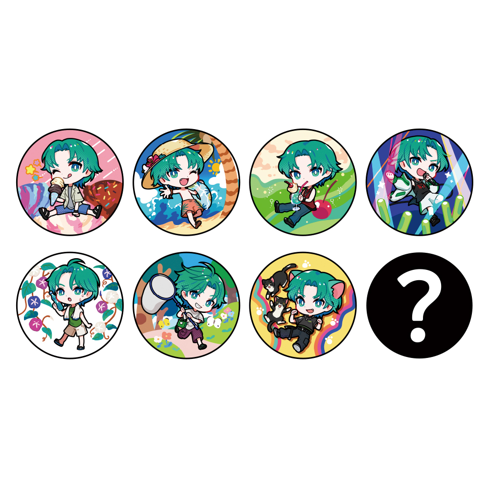 缶バッジくじ（7種＋シークレット1種） ※あたりは直筆サイン入り