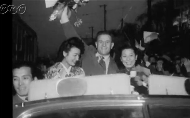 熱烈歓迎！ 戦後初めて来日した米プロ野球チーム、果たして勝負の行方