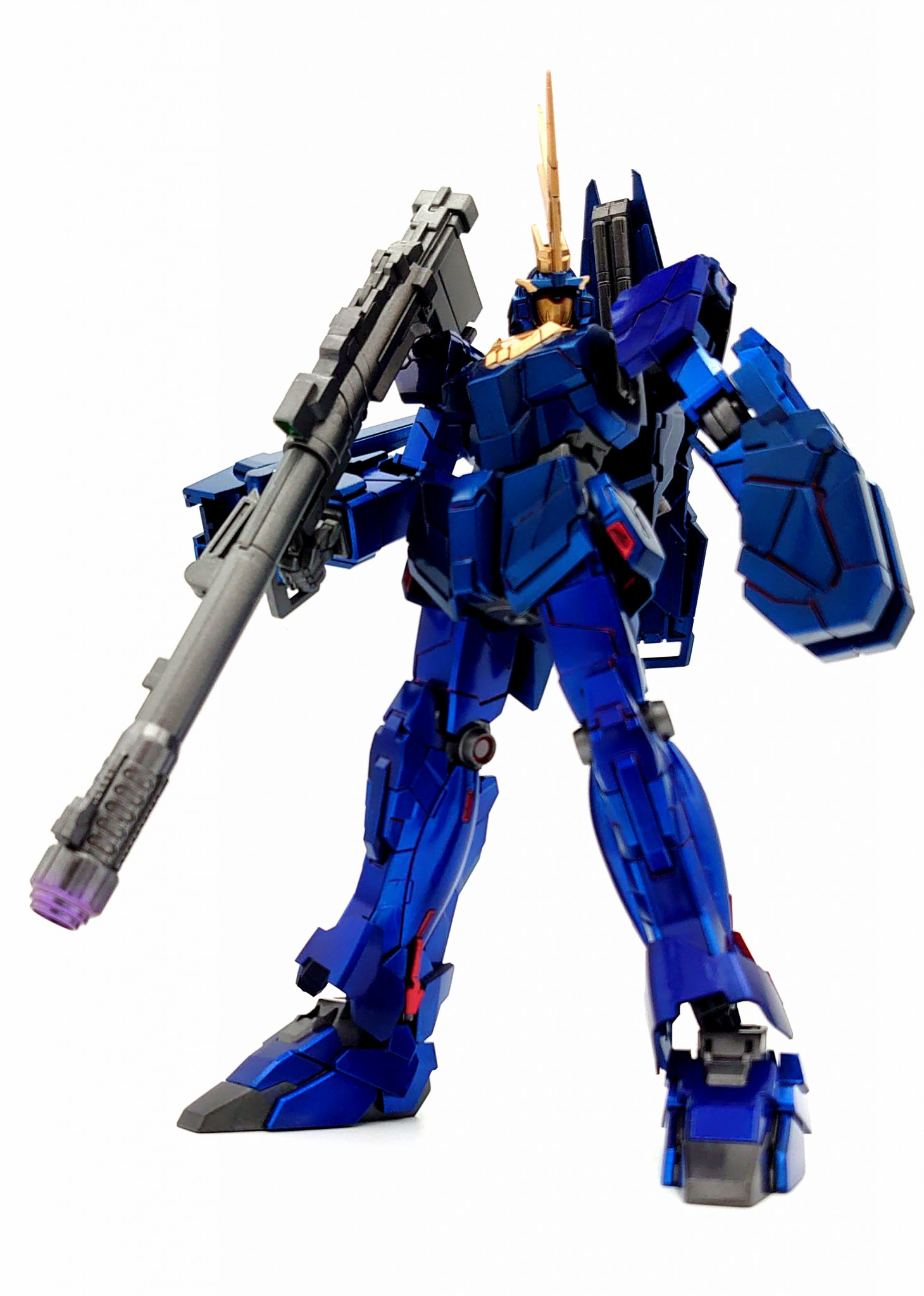 バンシィ(ブルーキャンディ塗装)｜シェフみたにさんのガンプラ作品