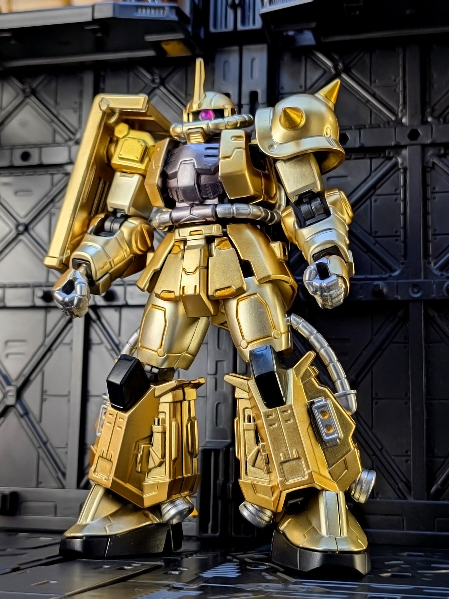 高機動型ザクII 黒い三連星 GフレームFA08 ゴールド塗装｜HDR_HDRさん