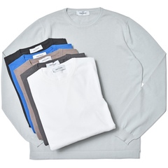 GRAN SASSO（グランサッソ）12ゲージソフトコットンクルーネックニット