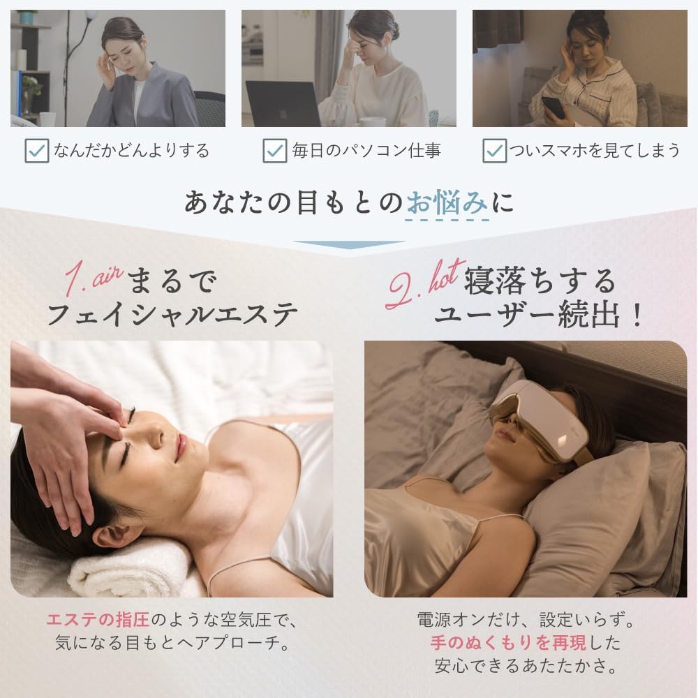 月額1,280円レンタルプラン：La Luna ラルーナ エアーアイマスク 目元