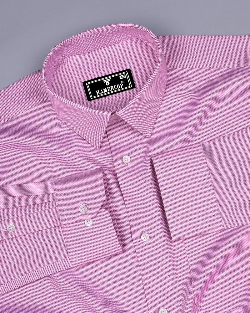 Candy Pink Dobby Textured Giza Shirt – Hamercop