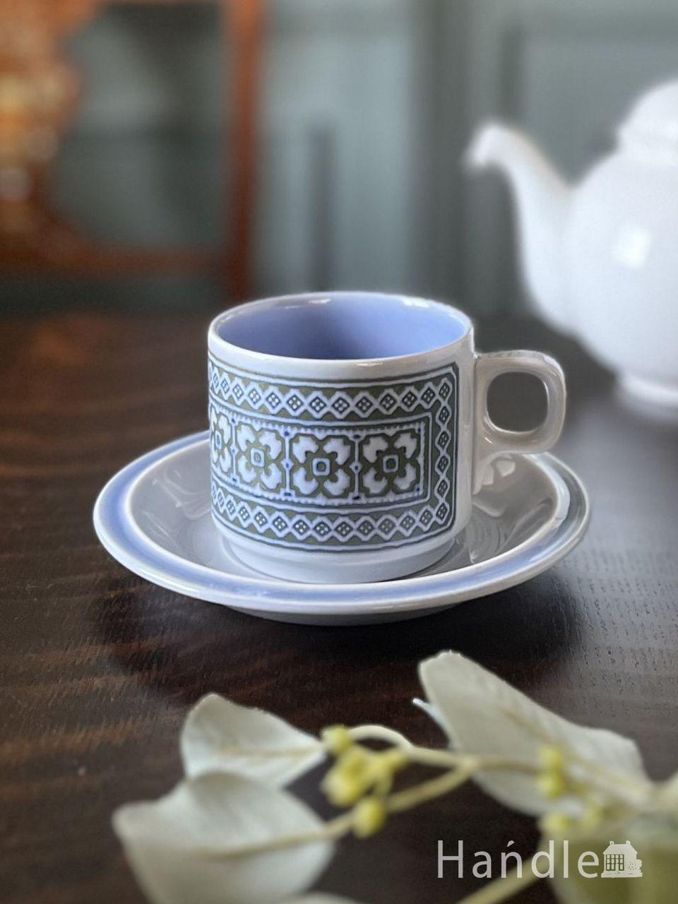 フランスから届いたリモージュのアンティーク食器、ダブルハンドル