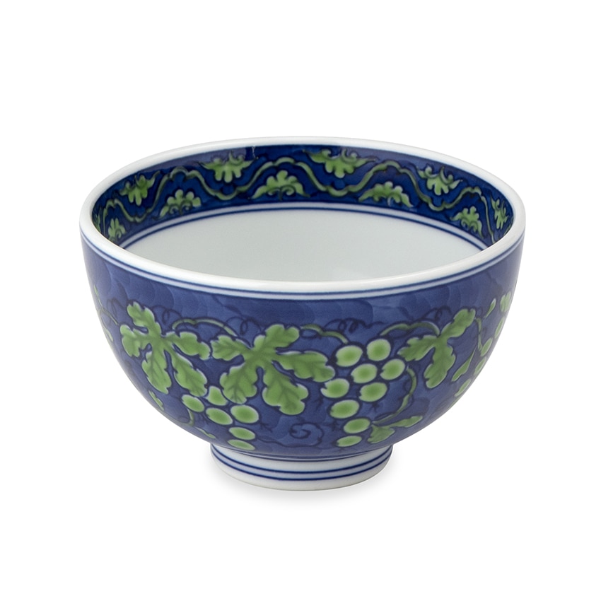 源右衛門】古伊万里の伝統 日本名窯 舘林源右衛門作 染付濃双鳥文 特大