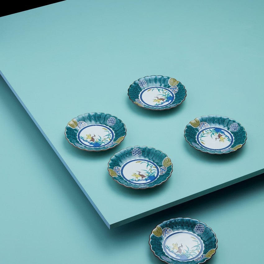 九谷焼〉取皿揃 古九谷調鷺の図: ㈱大和 | HANEDA Shopping 羽田空港