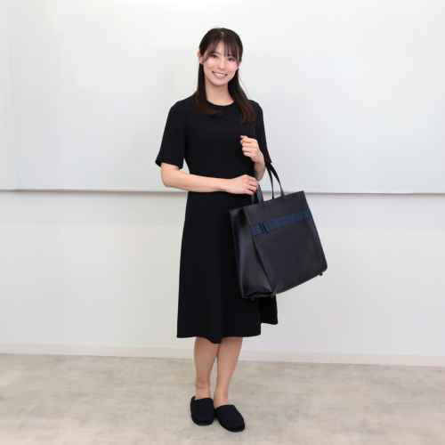 完全日本製 完全自立型 お受験ママバッグ スクエア型 ビッグトート