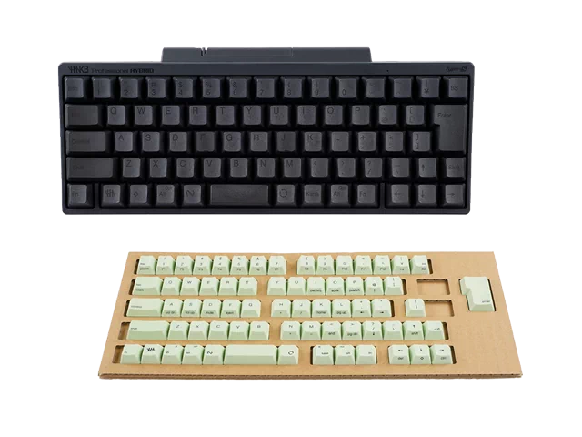 HHKB Professional HYBRID Type-Sと山葵（わさび）キートップのセット