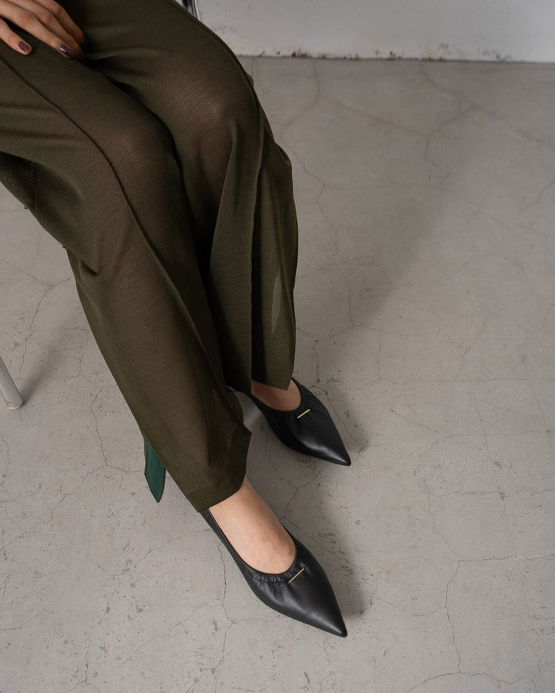 Alyssa black メタル付きバレエシューズ ブラック - HENRI EN VARGO