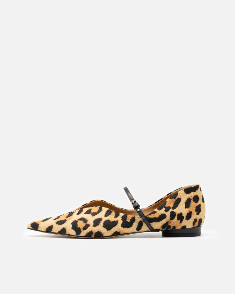 Kate leopard メリージェーン ポインテッド パンプス レオパード