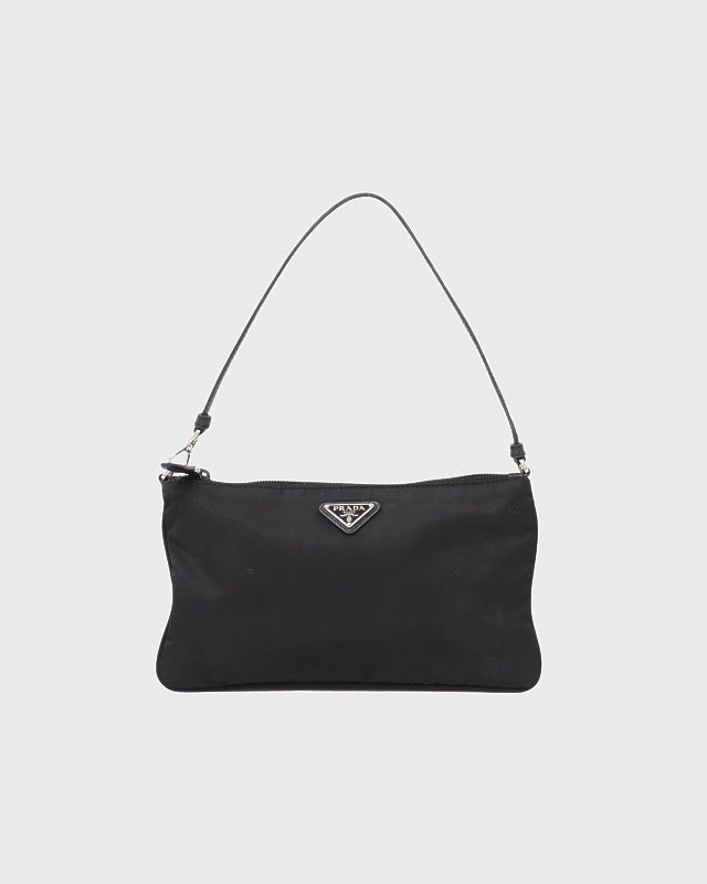 PRADA 三角ロゴ金具ナイロンレザーワンショルダーバッグ | Hedy
