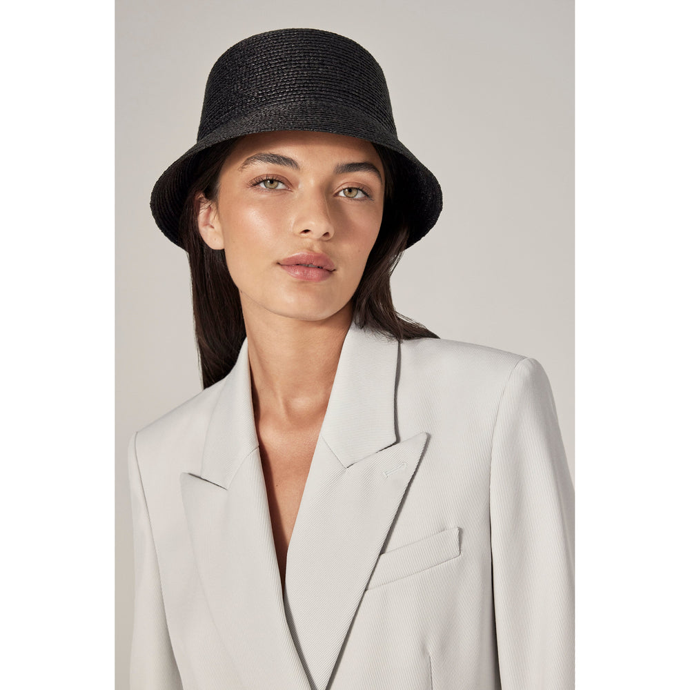 Shop the Malia Classic Bucket Hat in Charcoal | Helen Kaminski