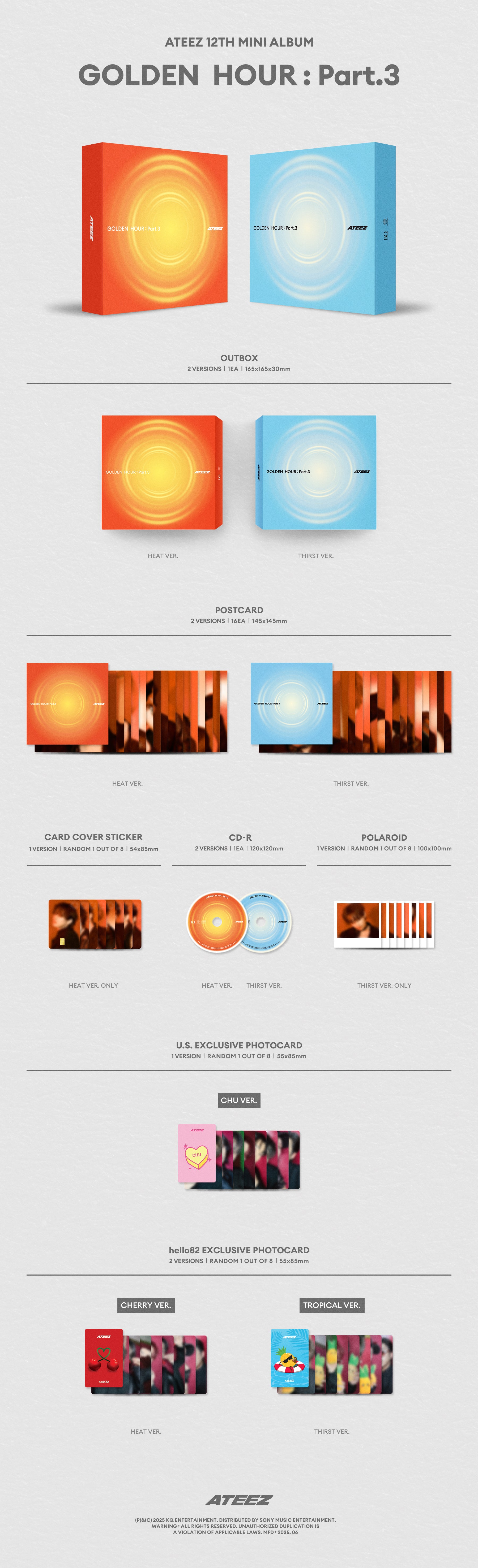 ATEEZ - GOLDEN HOUR : Part.3 - hello82 Exclusive – hello82.shop