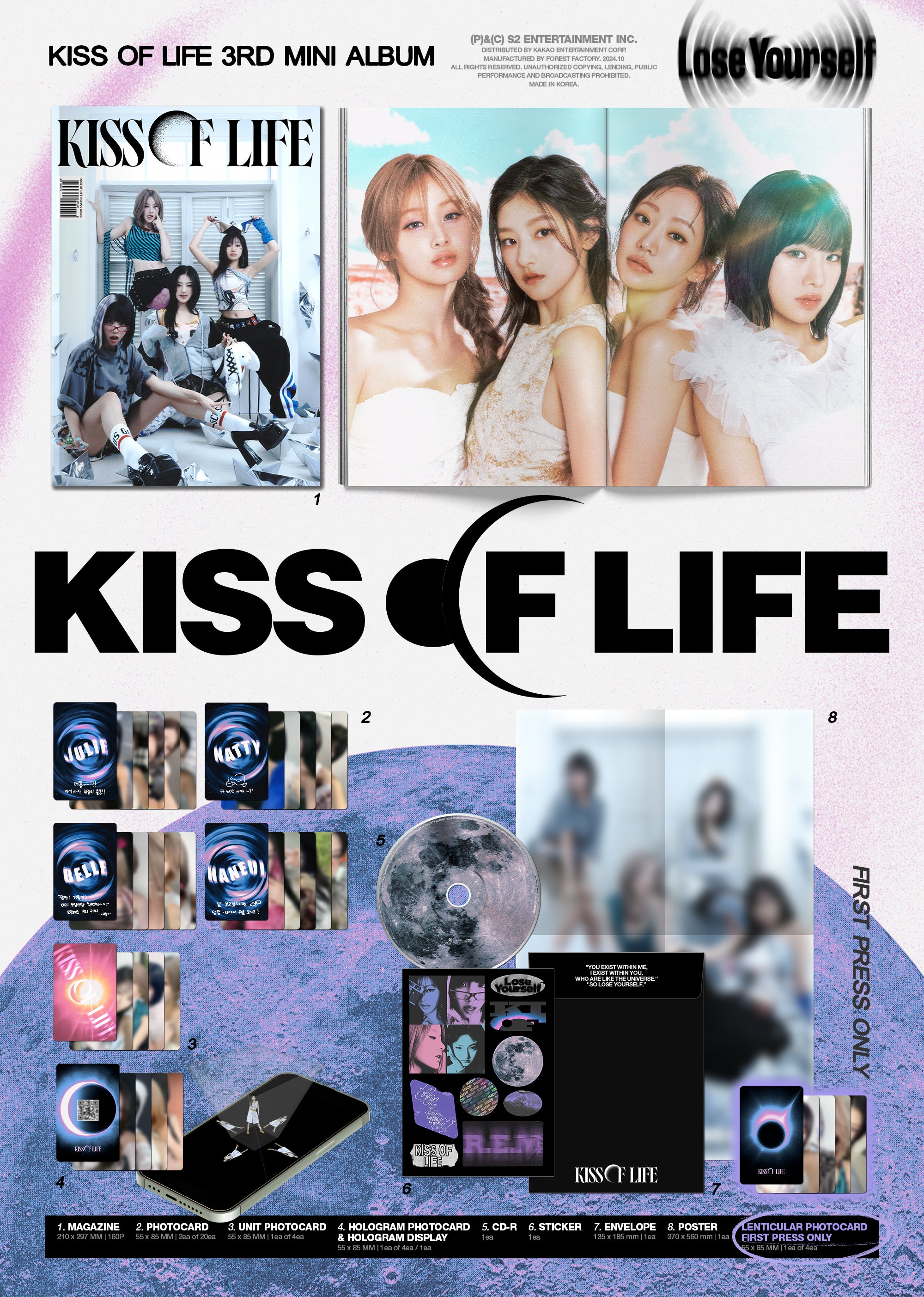 Signed] KISS OF LIFE - 3rd Mini Album : Lose Yourself (Magazine