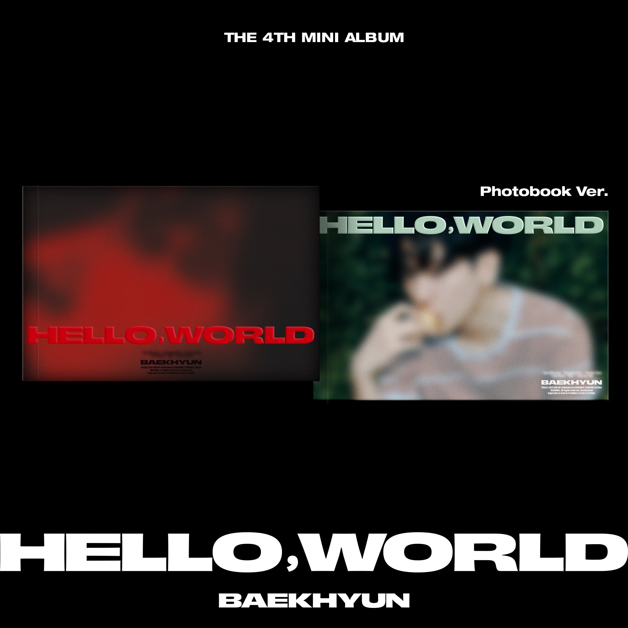 Signed] BAEKHYUN - 4th Mini Album : Hello, World (Random