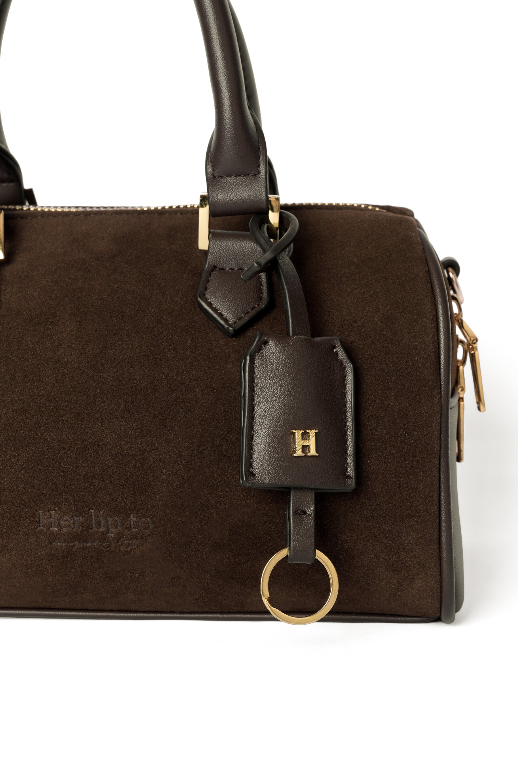 Suede Mini Boston Bag