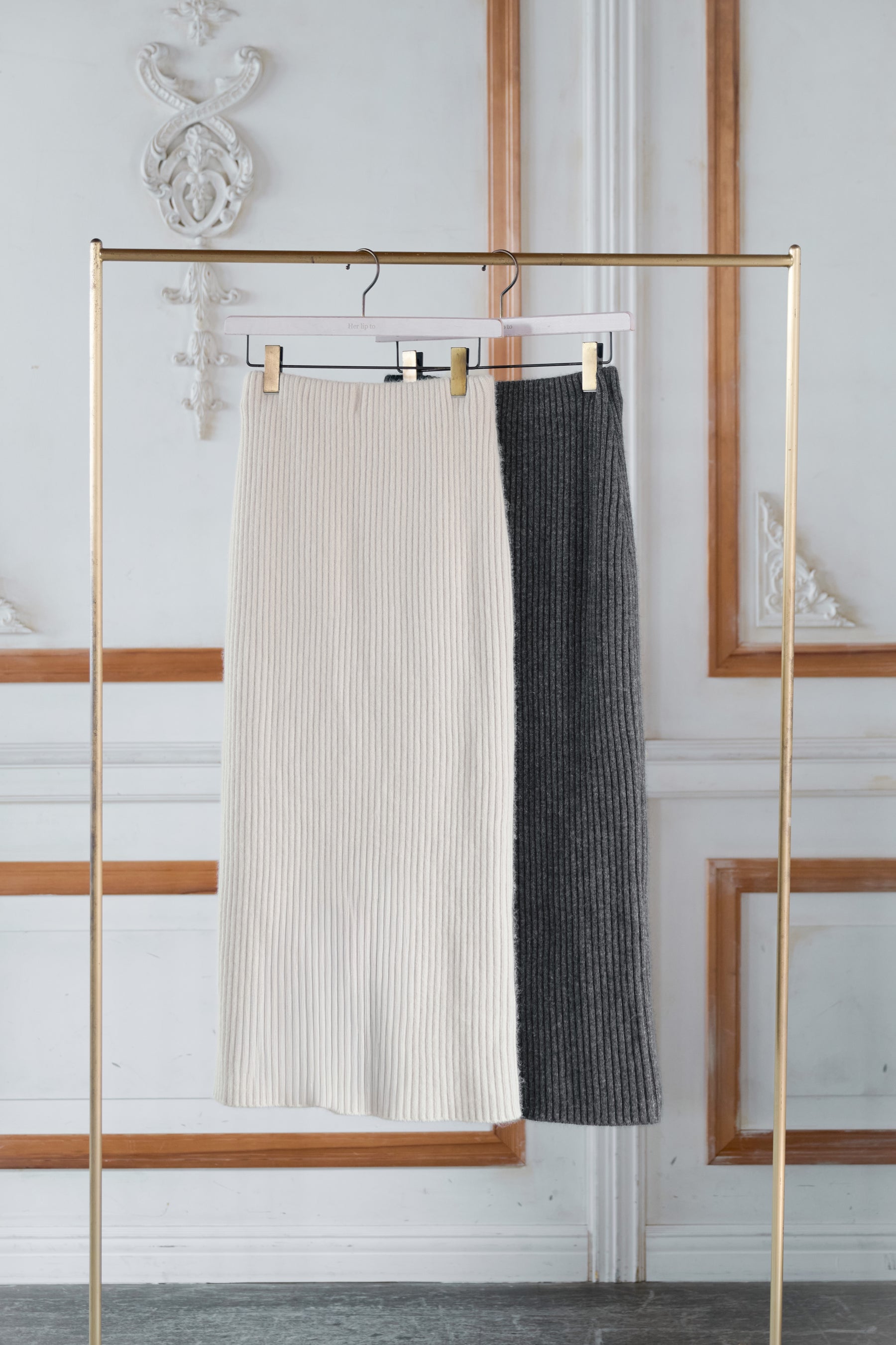 Lydie Ribbed Knit Skirt