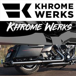 Khrome Werks 3.5インチ・スリップオンマフラー クローム/ブラック