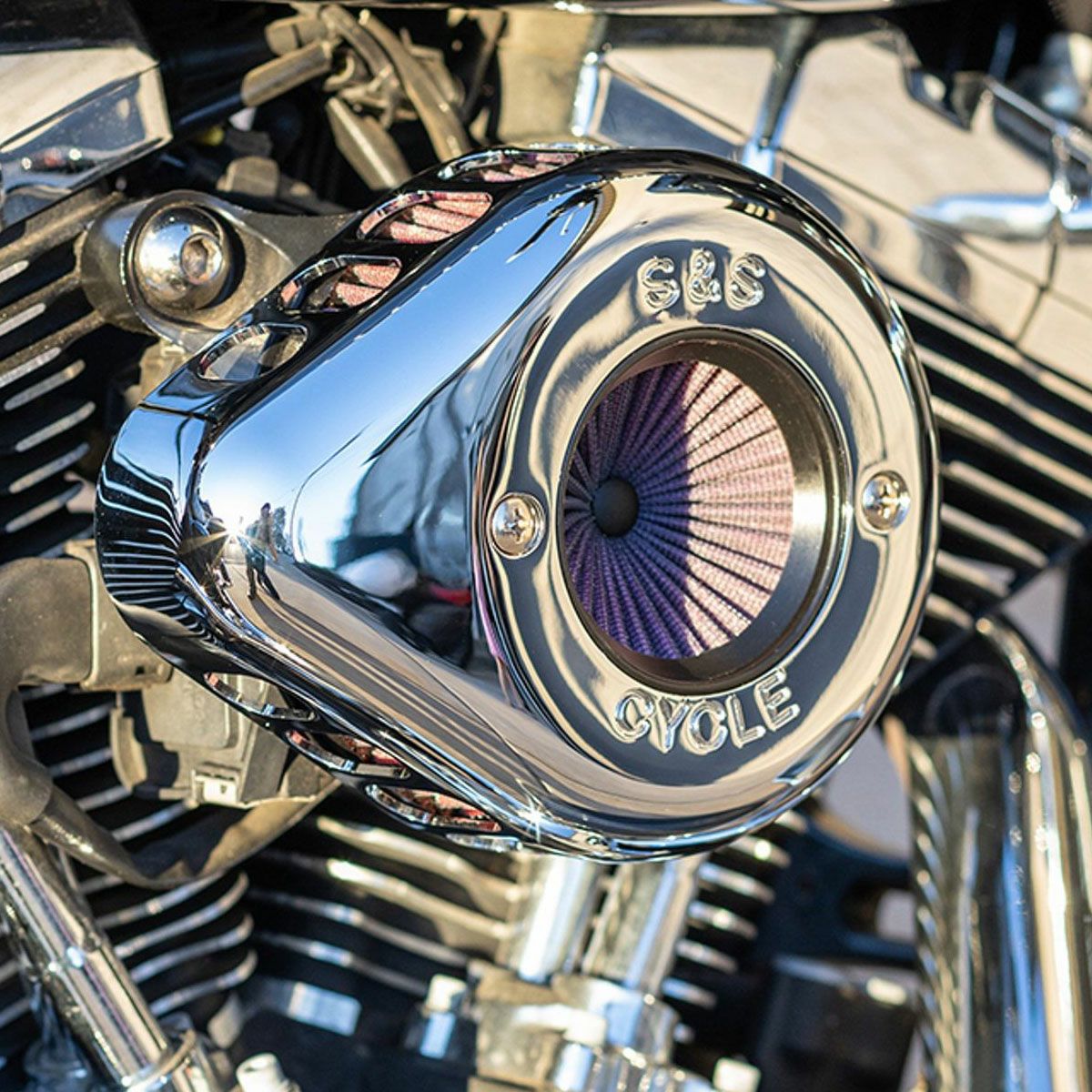 SALE】S&S ステルスエアクリーナー ティアドロップタイプ クローム