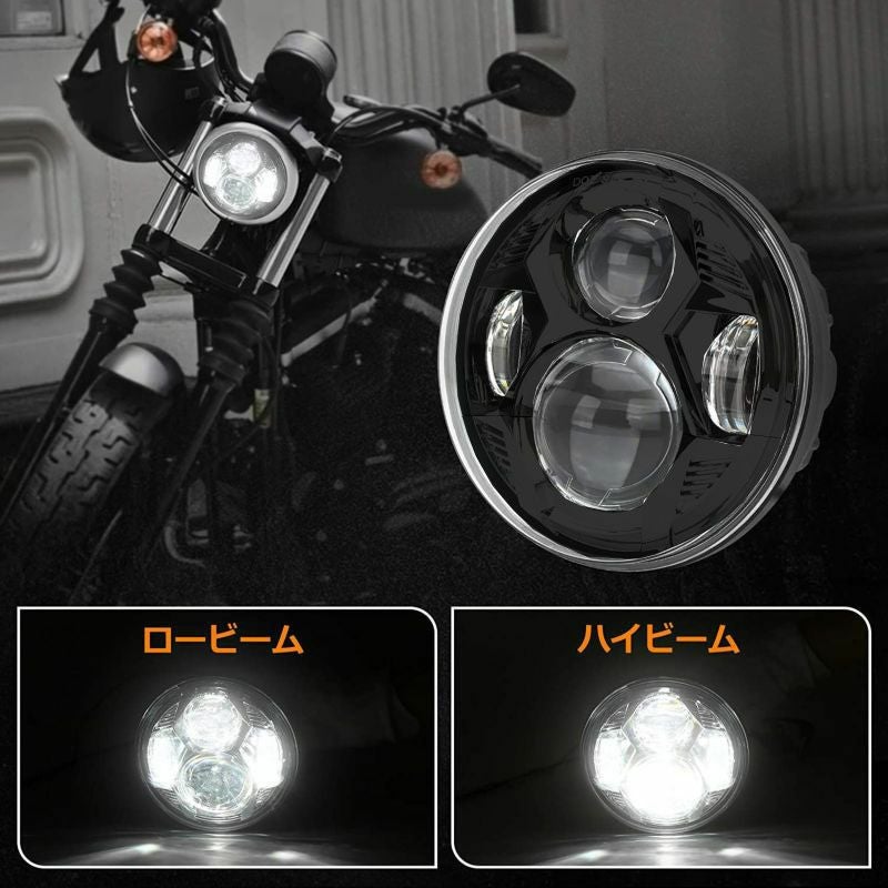 WMW プロジェクターLED 5-3/4インチ・ヘッドライト ハーレー用