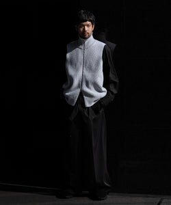 stein / シュタイン】OVERSIZED DRIVERS KNIT ZIP VEST - OFF GREY