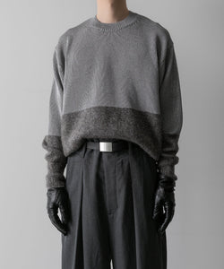 ssstein / シュタイン】MOHAIR GLITTER KNIT COMBINATION LS - GREIGE