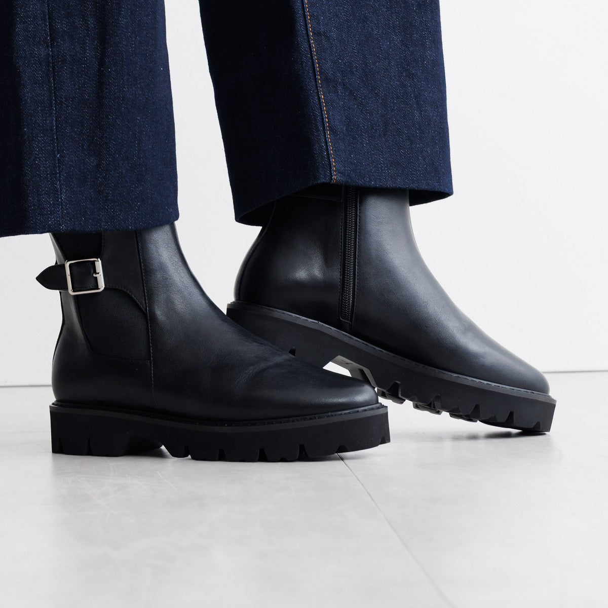 再値下げ】トラックソールサイドゴアベルトブーツ/651406