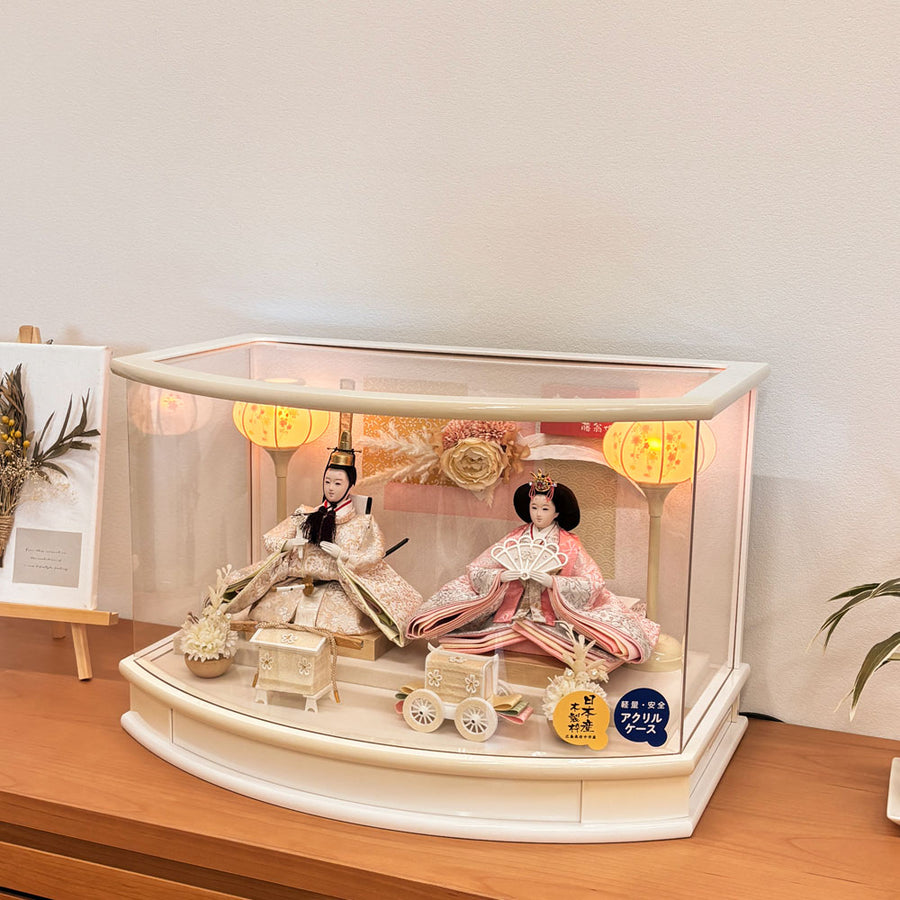 アクリルケース飾り｜ひだまり雛｜固定式雛人形 ｜お求めやすい雛飾り