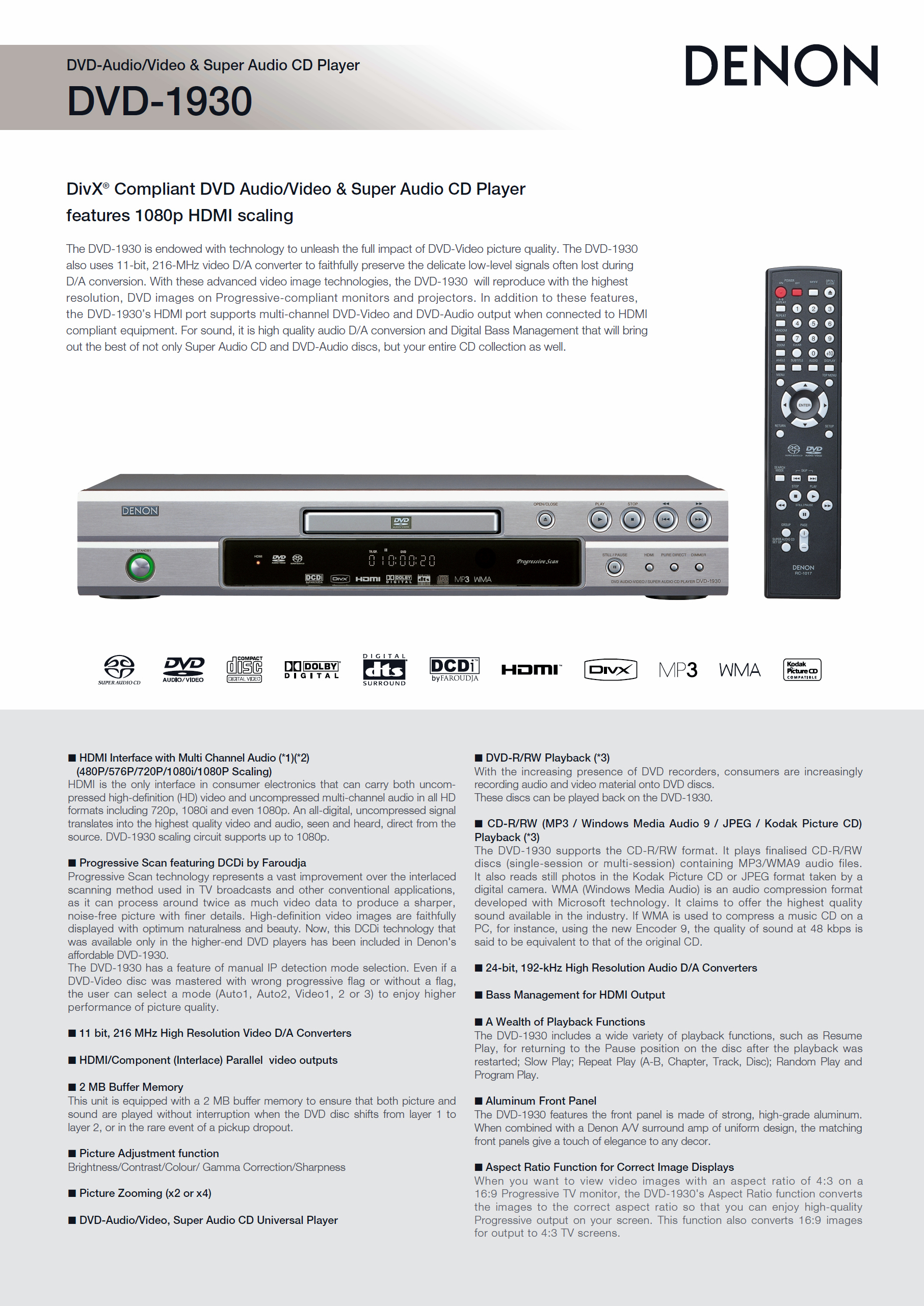 Denon DVD-1930 | hifi-wiki.com