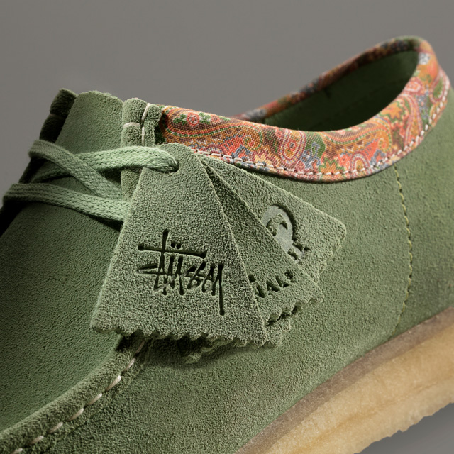Stüssy / Clarks Originals」定番ワラビーに新たなカラーウェイ