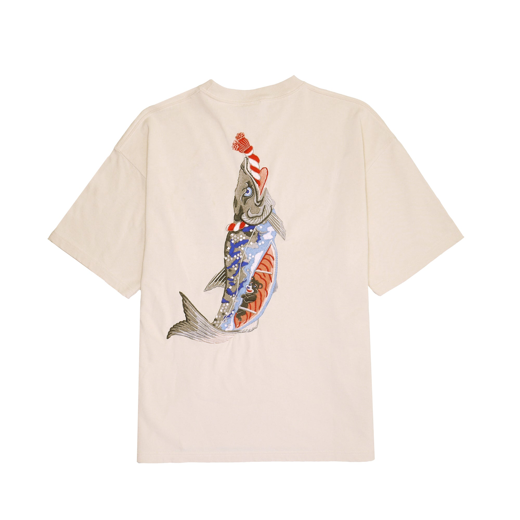 だるま商店 鮭 EMBROIDERY TEE | DARUMA sh ten salmonEMBROIDERY TEE