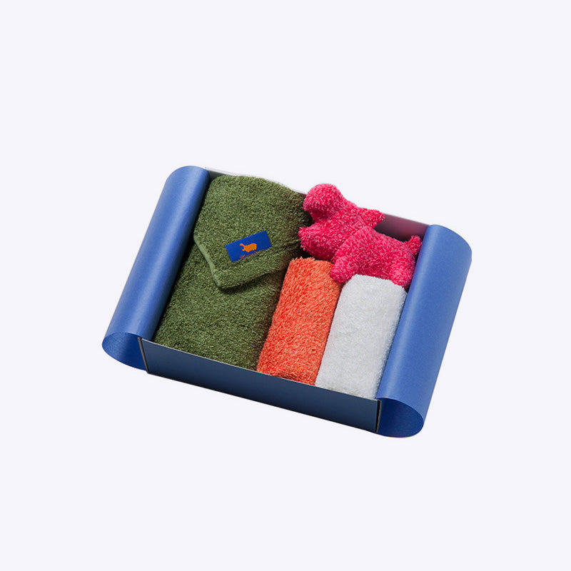 ギフト – フェイスタオル×1 / ウォッシュタオル×2 / ソフトトイ S×1