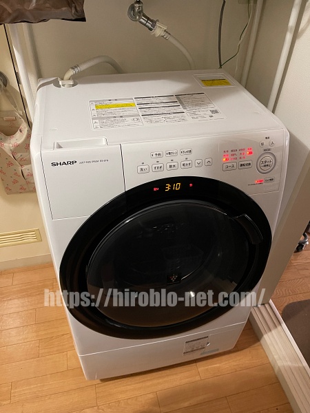 レビュー】安価なドラム式洗濯機使用レビュー。（シャープ・ES-S7G