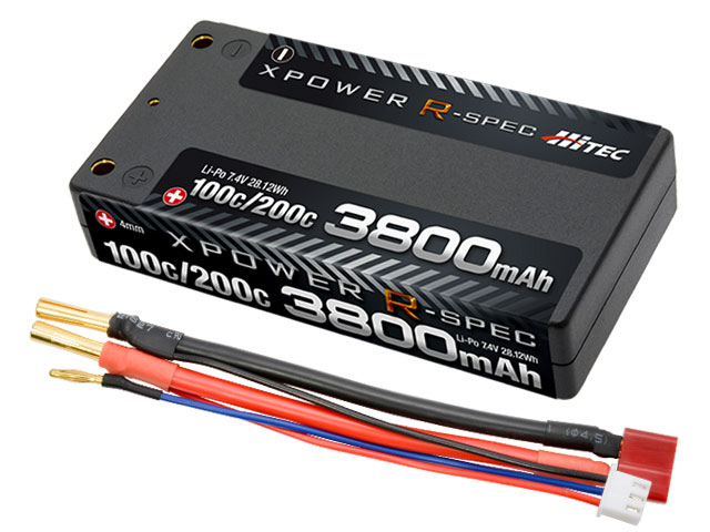 XPOWER R-SPEC Li-Po 7.4V 3800mAh 100C/200C | Hitec Multiplex Japan