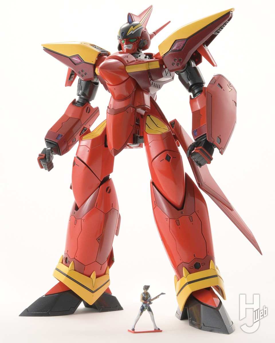 PLAMAX「VF-19 改 ファイヤーバルキリー（熱気バサラ機）」を光沢塗装