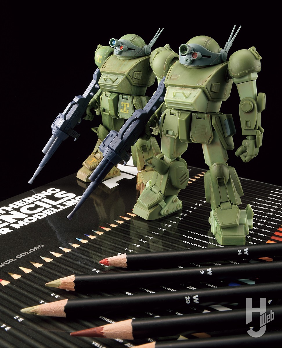 色鉛筆で気楽に汚し塗装！「スコープドッグ 1/35」をAK