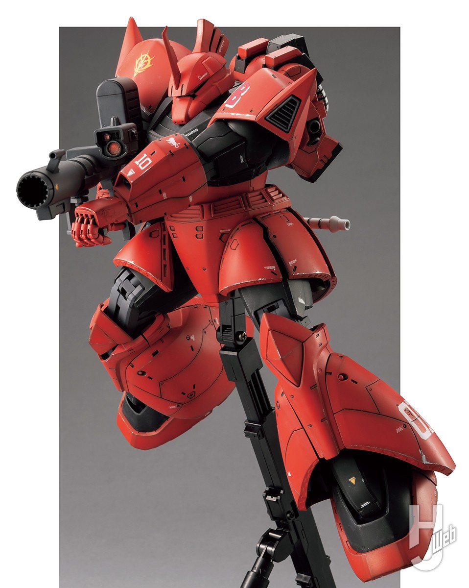 待望のMGジョニー・ライデン専用ゲルググを1/144の箱絵テイストに