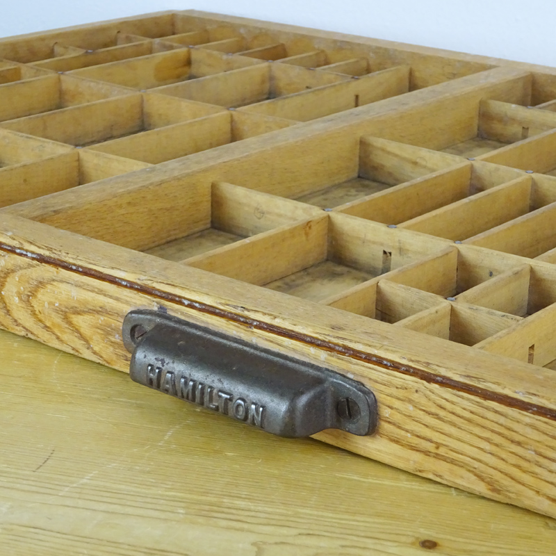 ヴィンテージ アンティークHAMILTONプリンタートレイ40ディスプレイ